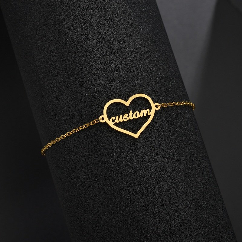 shop personalized heart bracelets