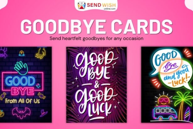 Goodbye cards